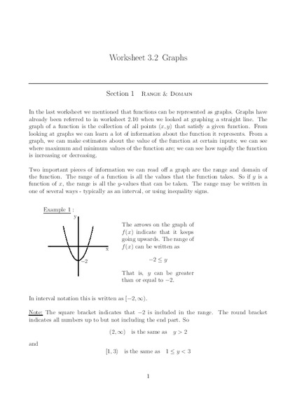 Graphs Worksheet