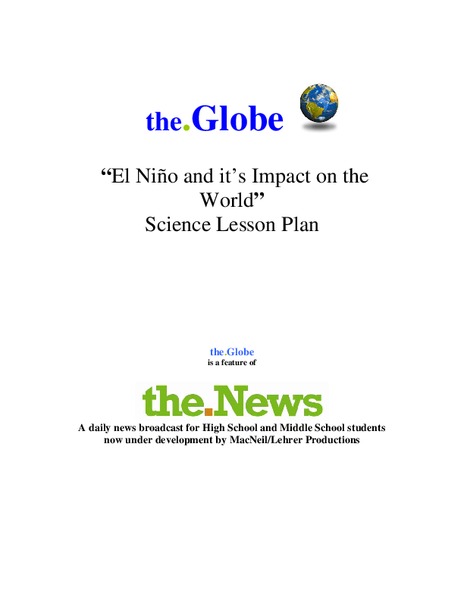 El Niño and it's Impact on the World Lesson Plan