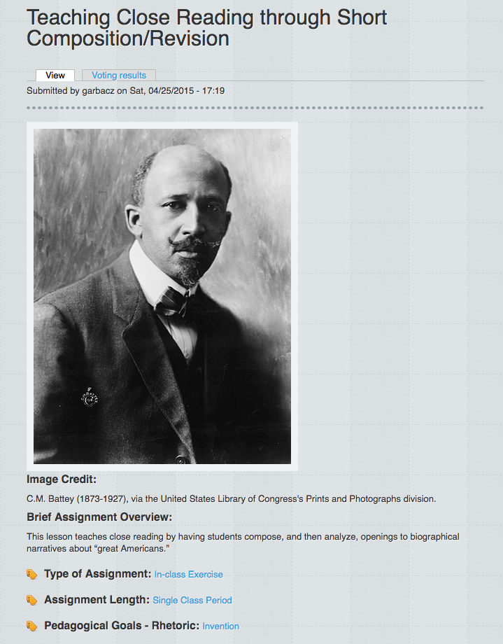 Teaching Close Reading through Short Composition/Revision Lesson Plan