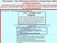 Graphs and Ellipses Lesson Plan