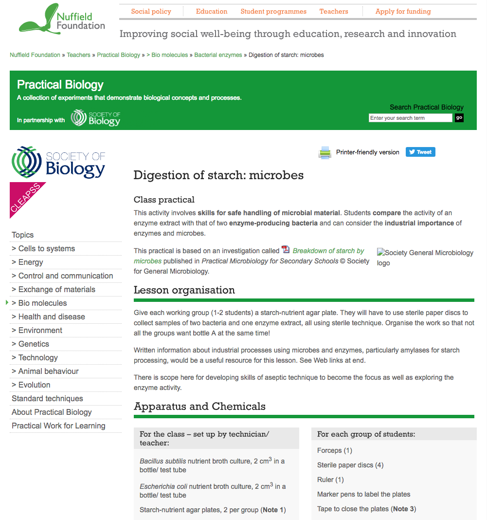 Digestion of Starch: Microbes Activity