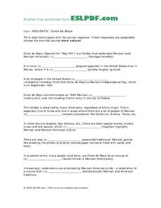 Cinco de Mayo Lesson Plan