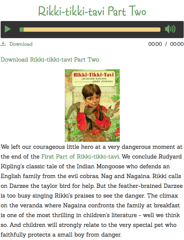 Rikki-Tikki-Tavi: Part Two Audio
