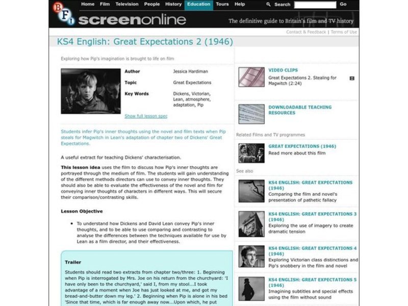 Great Expectations Lesson Plan