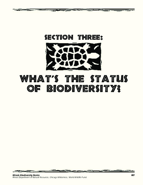 Section Three: What's the Status of Biodiversity? Lesson Plan