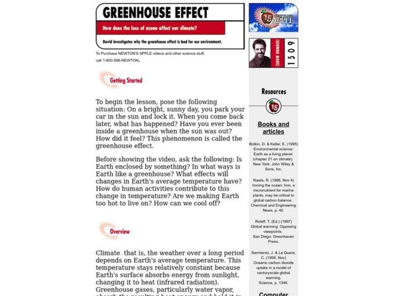 Greenhouse Effect Lesson Plan