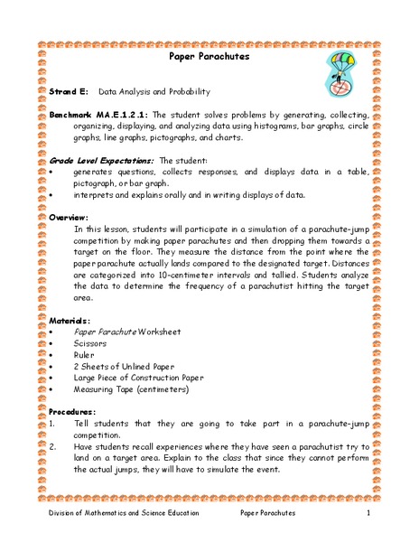 Paper Parachutes Lesson Plan