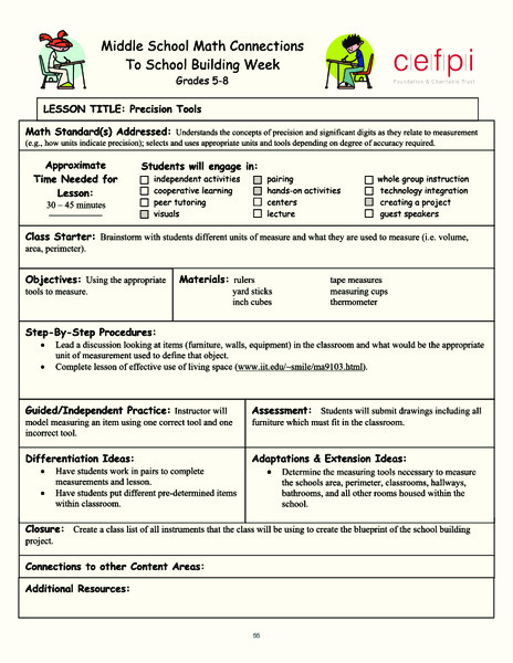Precision Tools Lesson Plan