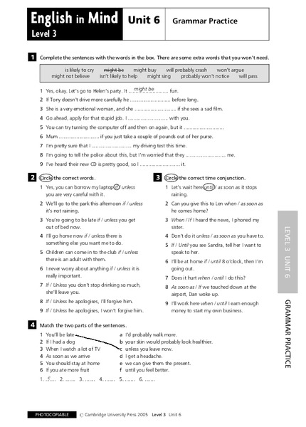 English in Mind Unit 6: Grammar Practice Lesson Plan