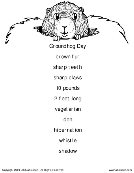 Groundhog Day Writing