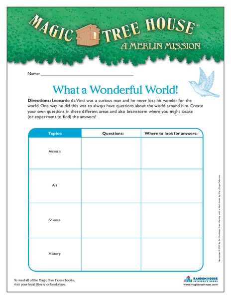 What a Wonderful World! Worksheet