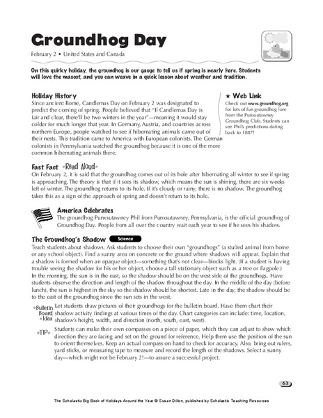 Groundhog Day Activity