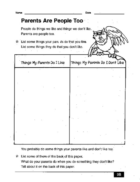 Parents Are People Too Lesson Plan