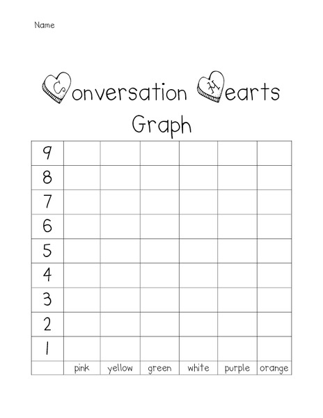 Conversation Hearts Graph: Valentine's Day Worksheet