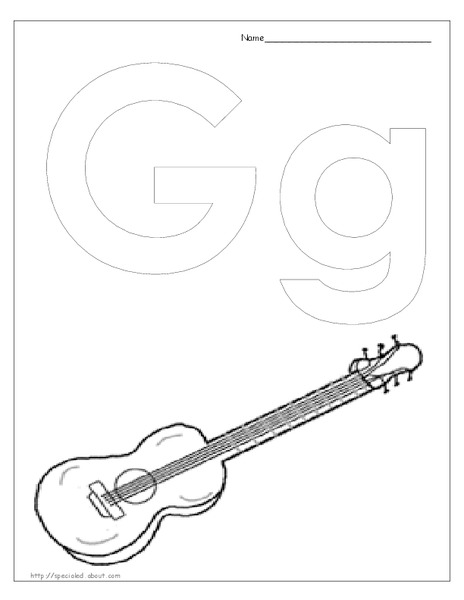 The Letter G Lesson Plan