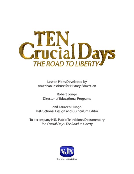 Ten Crucial Days-How to Win a War You Should Lose Lesson Plan