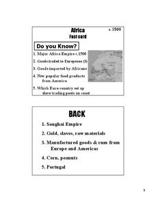 Africa Fact Card Organizer