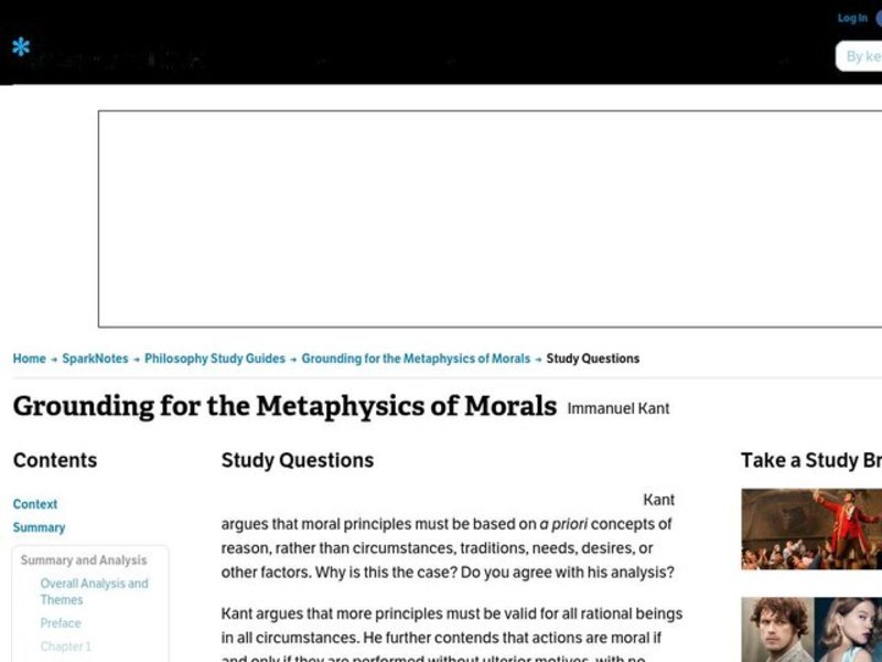 Grounding for the Metaphysics of Morals Interactive