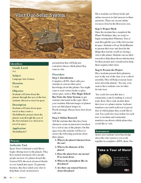 Visit Our Solar System Lesson Plan