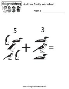 Kindergarten Addition Worksheet