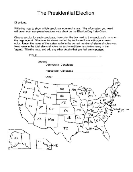 The Presidential Election Worksheet
