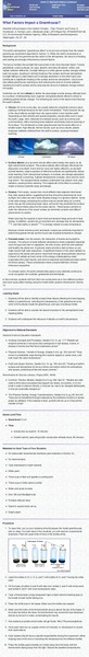 What Factors Impact a Greenhouse? Lesson Plan