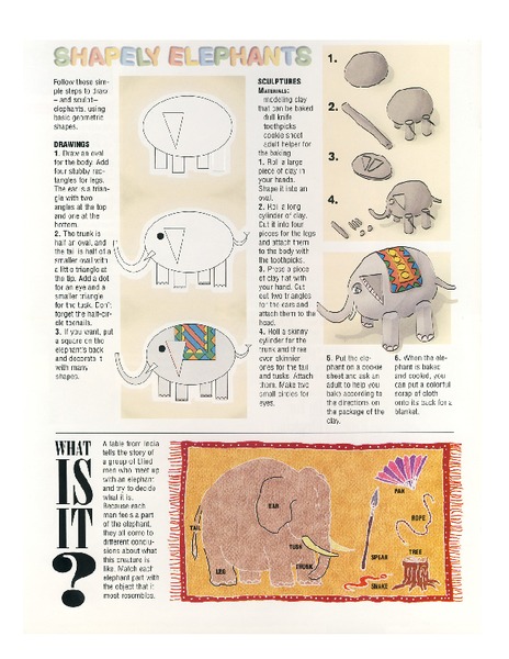 Making Shapely Elephants Worksheet