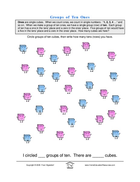 Groups of Ten Ones Lesson Plan