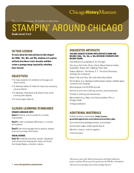 Stampin' Around Chicago Lesson Plan
