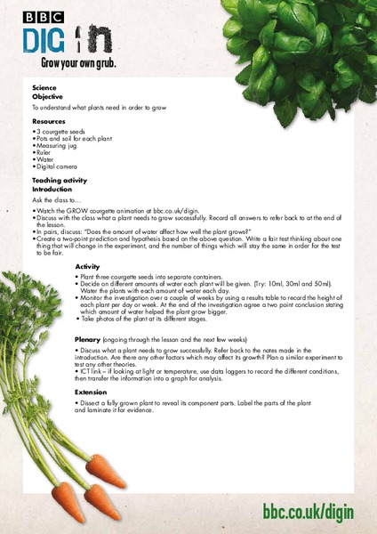 Grow Your Own Grub Lesson Plan