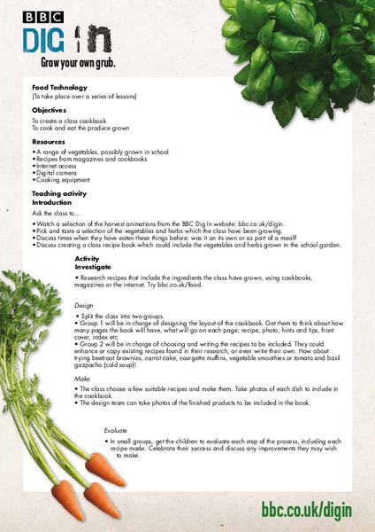 Grow Your Own Grub Lesson Plan