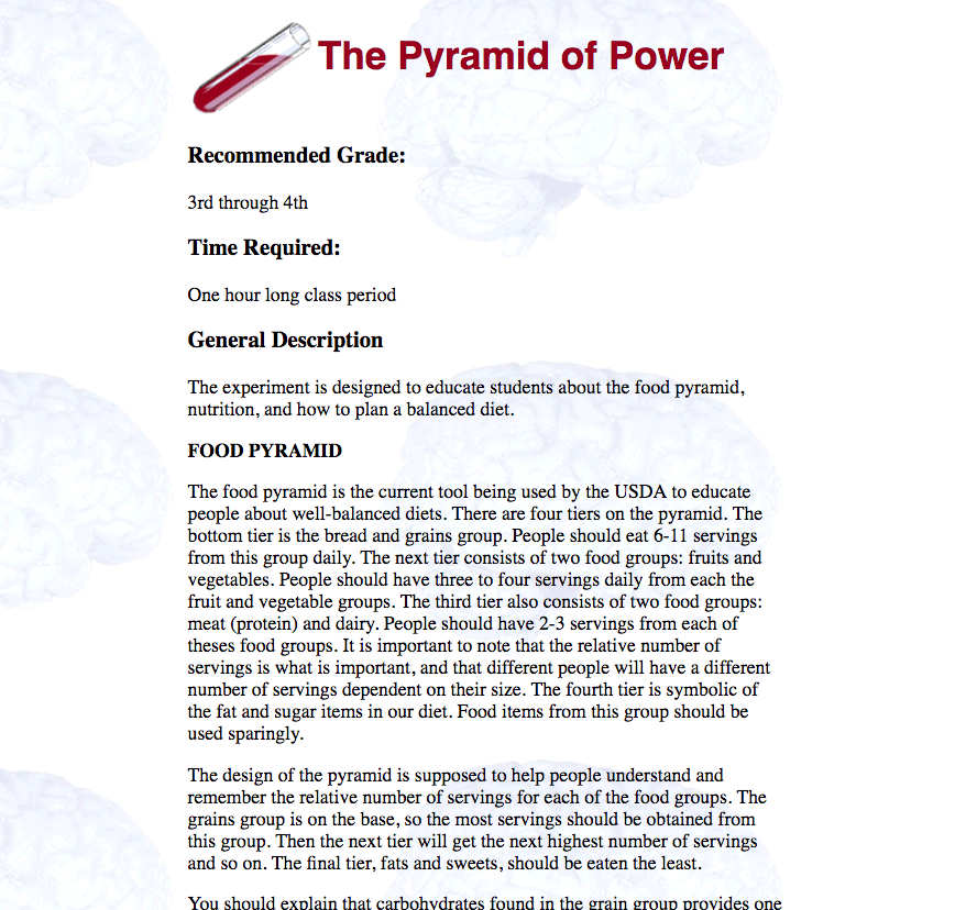 The Pyramid of Power Lesson Plan