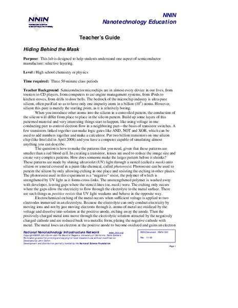 Hiding Behind the Mask Lesson Plan