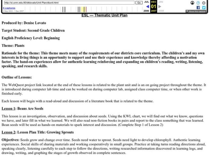 Beans Are Seeds Lesson Plan