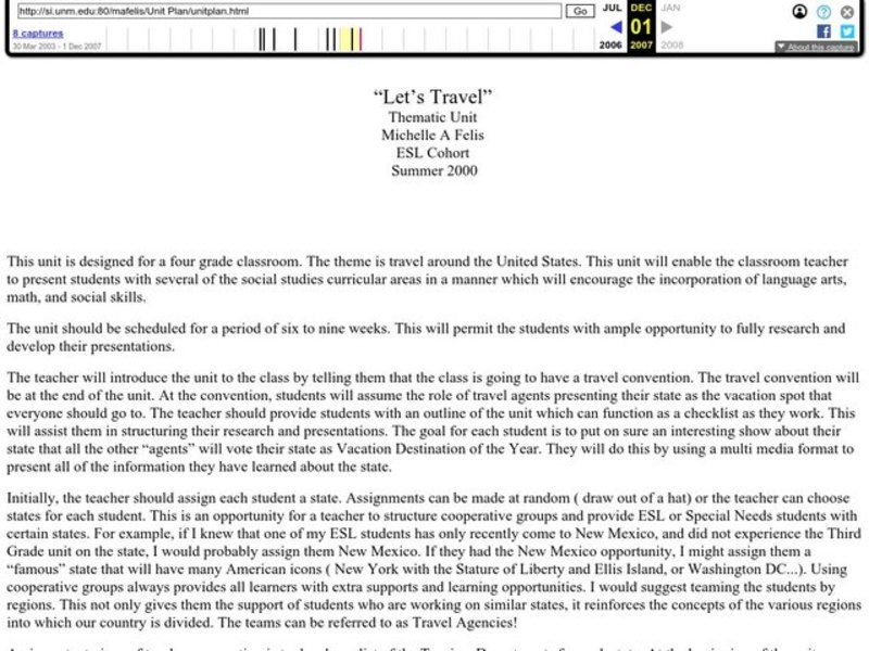 Let's Travel Lesson Plan