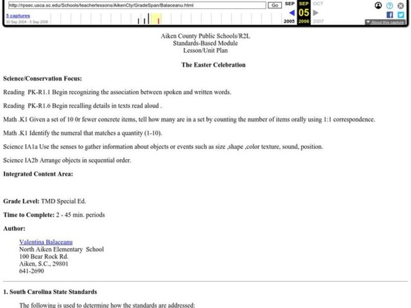 The Easter Celebration Lesson Plan