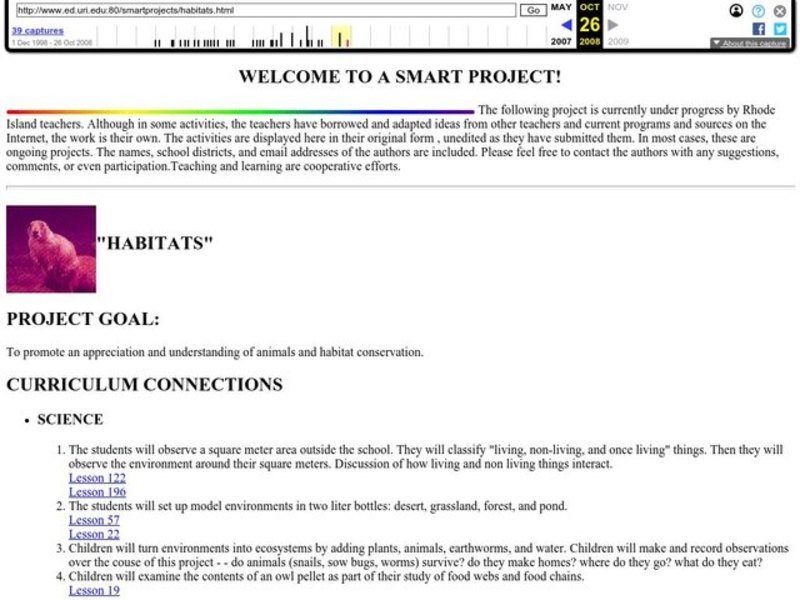 "Habitats" Lesson Plan