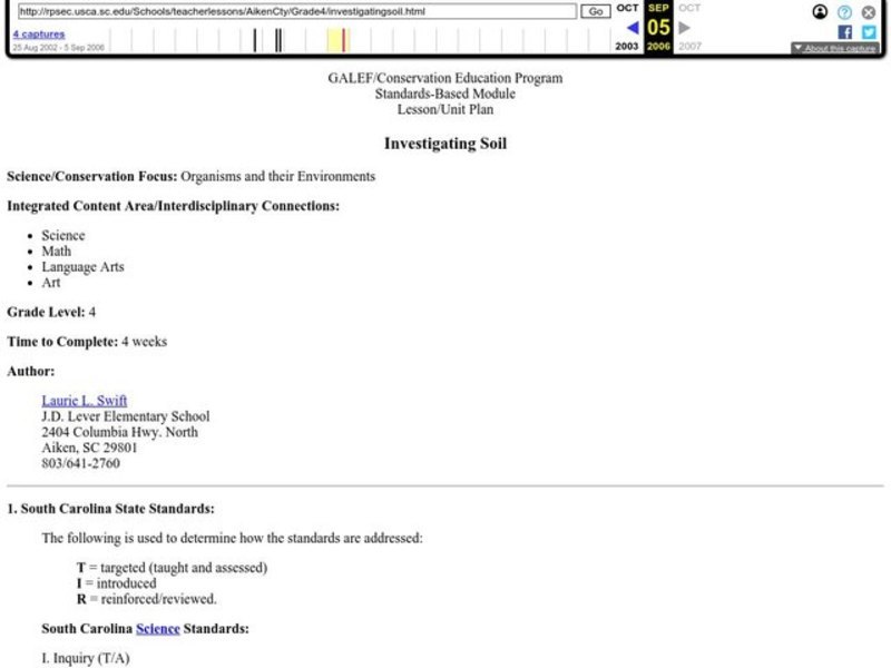 Investigating Soil Lesson Plan