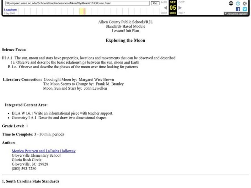 Exploring the Moon Lesson Plan