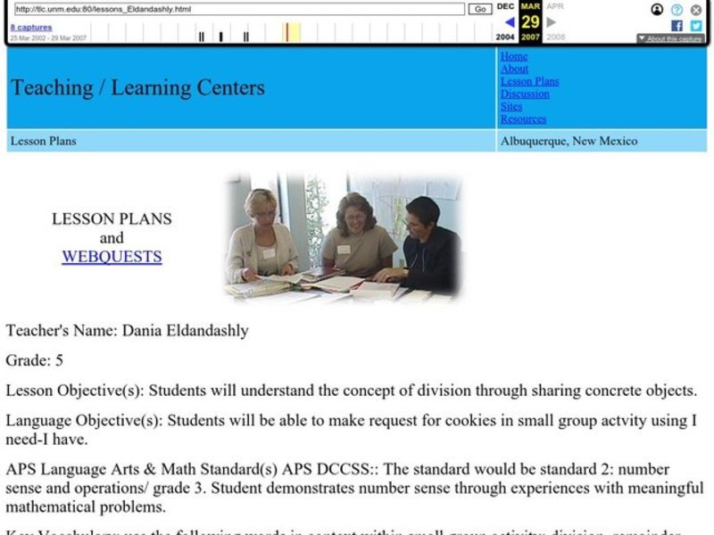 Division Cookies Lesson Plan