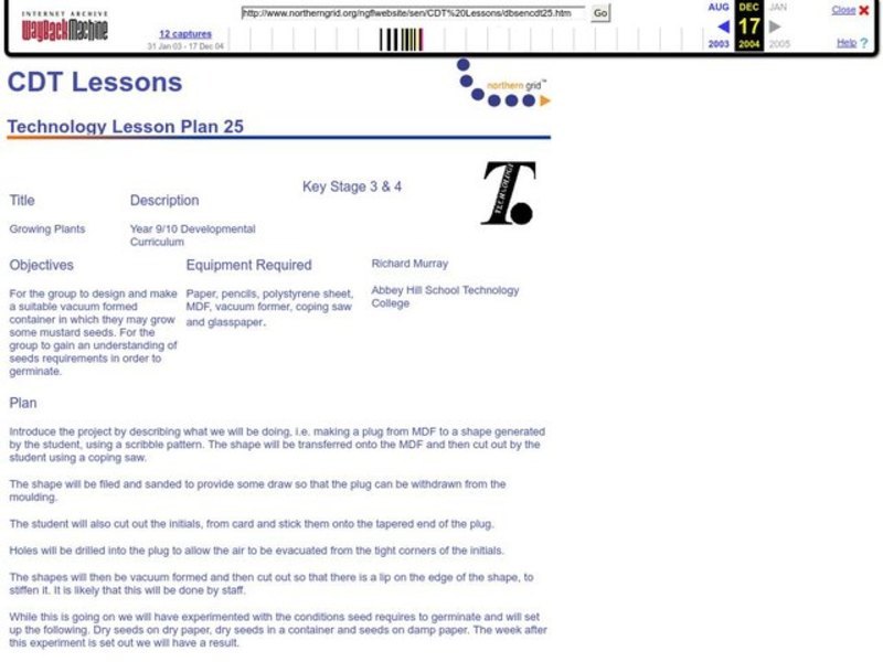 Growing Plants Lesson Plan