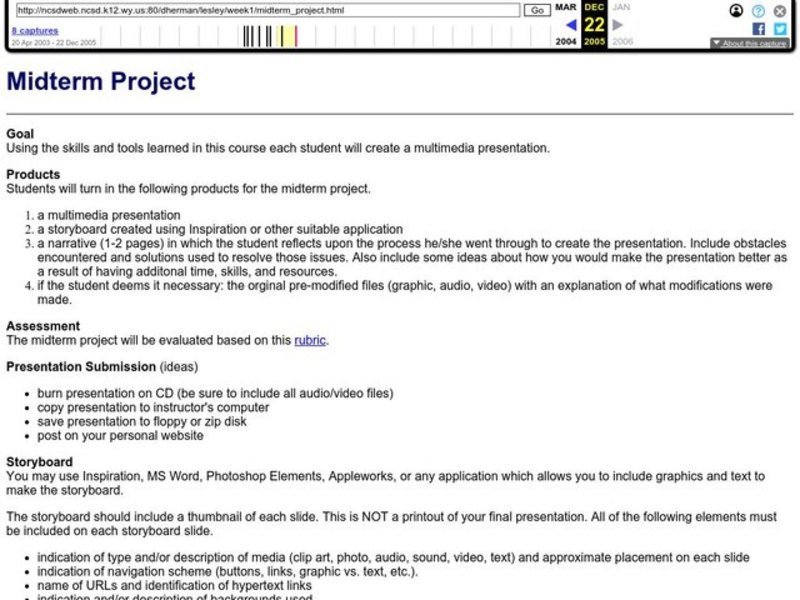 Midterm Project Lesson Plan