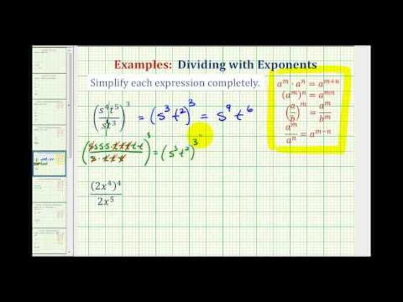 Simplify Exponential Expressions - Positive Exponents Only (Example 2) Instructional Video