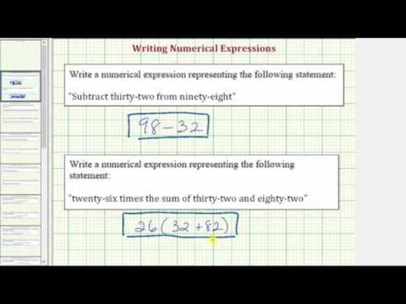 Write a Numerical Expression in the Form a-b and a(b+c) (Example) Instructional Video