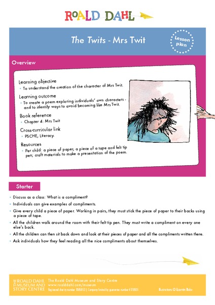 The Twits - Mrs Twit Lesson Plan