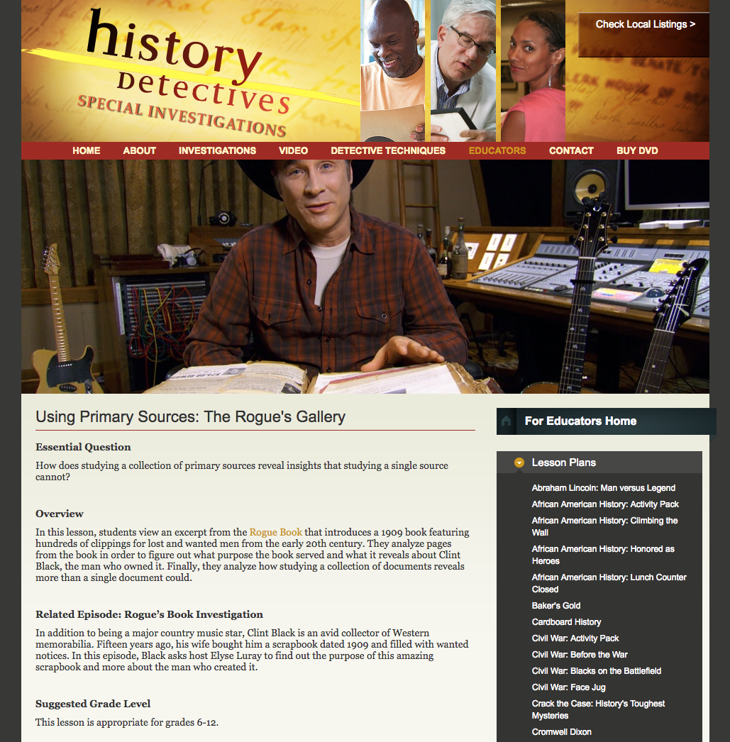 Using Primary Sources: The Rogue's Gallery Lesson Plan