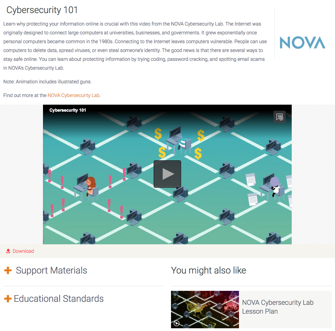 Cybersecurity 101 Instructional Video