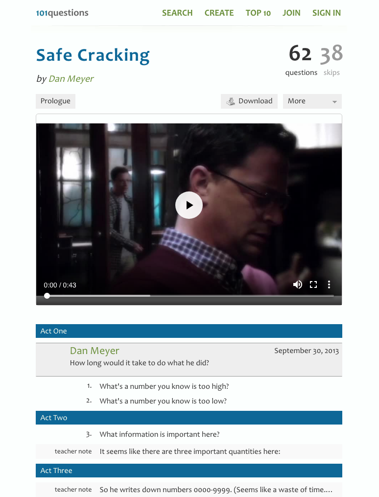 Safe Cracking Activity