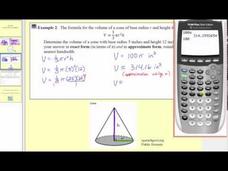 Circumference, Volume of a Cone, Pythagorean Theorem (L1.5) Instructional Video