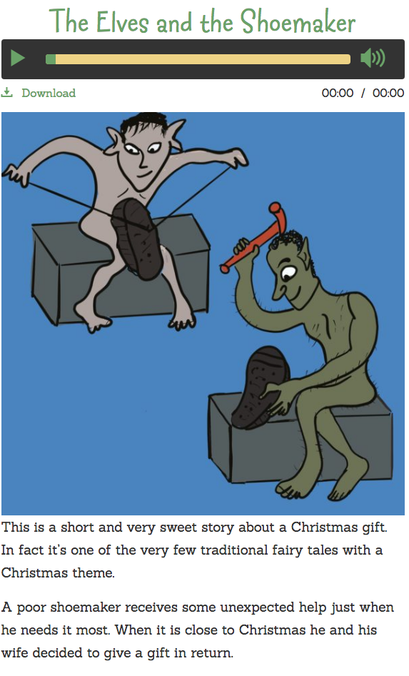 The Elves and the Shoemaker Audio
